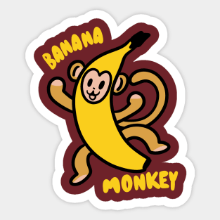 banana monkey Sticker